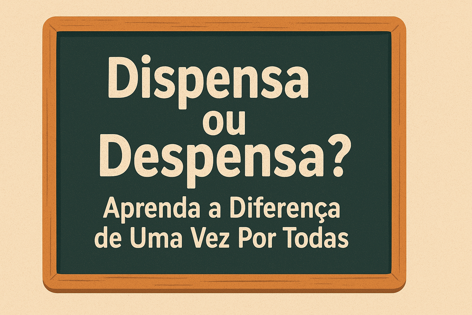 Dispensa ou Despensa? Aprenda a Diferença de Uma Vez Por Todas